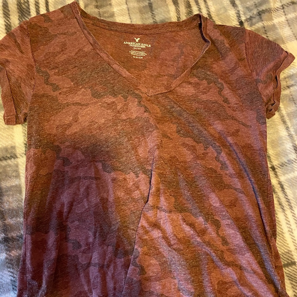 American Eagle Camo Flowy Top